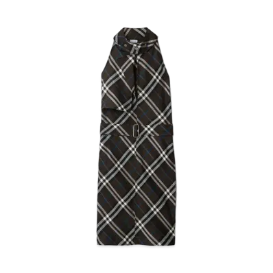 Burberry Women's Check Wool Silk Dress "Snug"