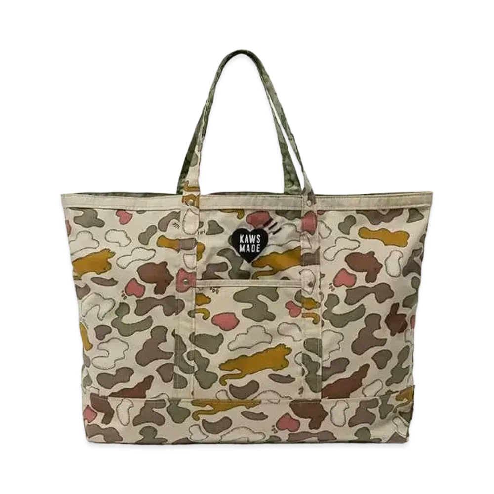 HUMAN MADE x KAWS Made Camo Tote Bag "Brown"