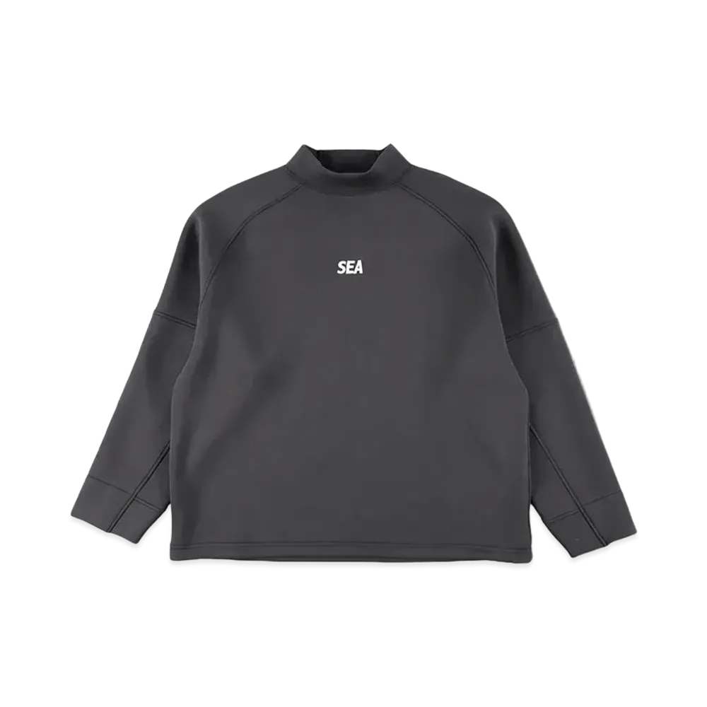 WIND AND SEA WDS-ES Cardboard Mock Neck Tops "Charcoal"