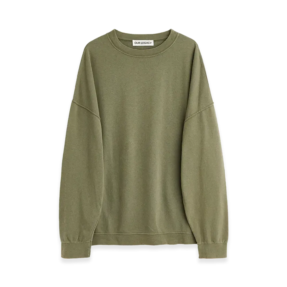 OUR LEGACY Slack Sweatshirt "Worn Olive Rogue Loopback"