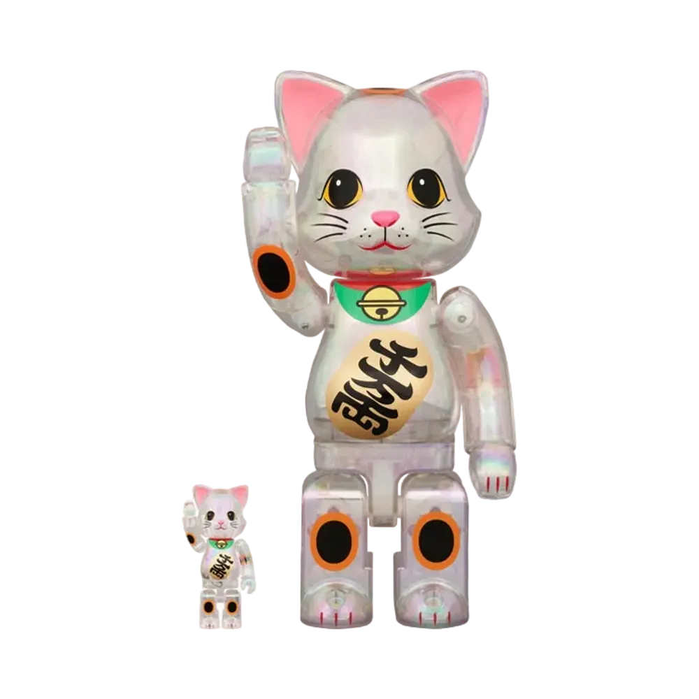 MEDICOM TOY "NYABRICK" Lucky Cat Ten Million Ryo Transparent Plating 100% & 400%