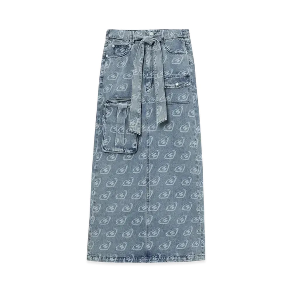 A BATHING APE Belted Cargo Maxi Skirt Pattern "Lightindi"