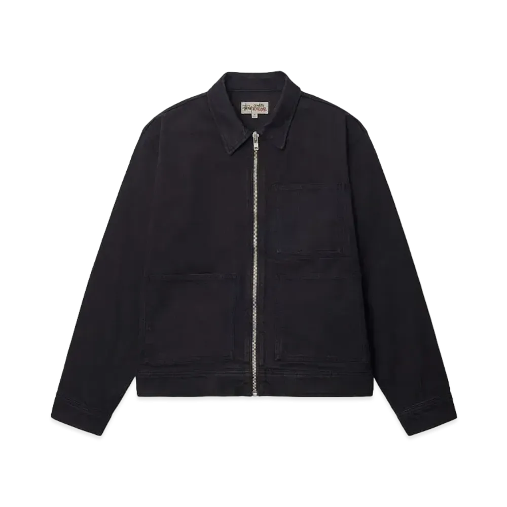 Stussy Zip Work Jacket Overdyed "Black"