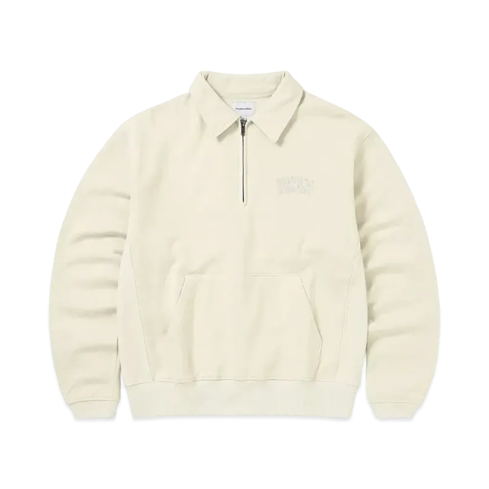thisisneverthat Half Zip Polo Sweatshirt "Natural"