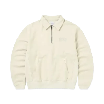 thisisneverthat Half Zip Polo Sweatshirt "Natural"