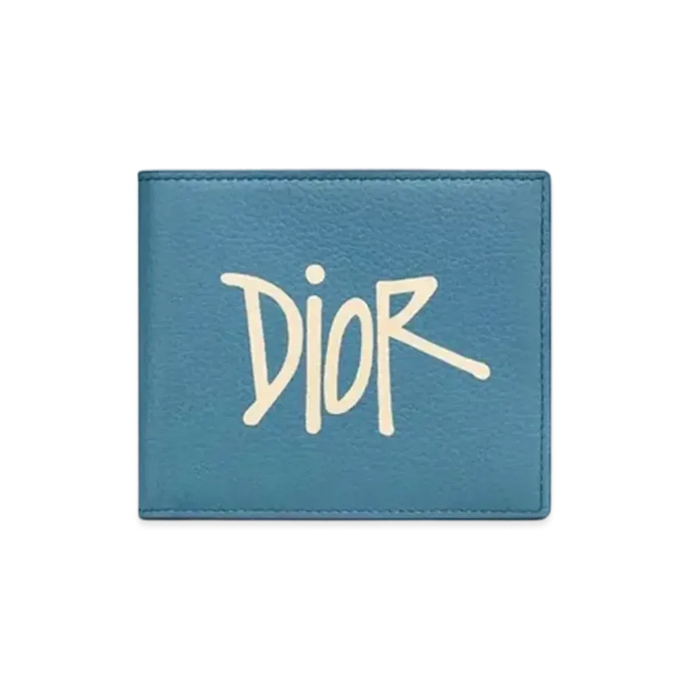 Dior x Shawn Stussy Coin Wallet ”Blue”