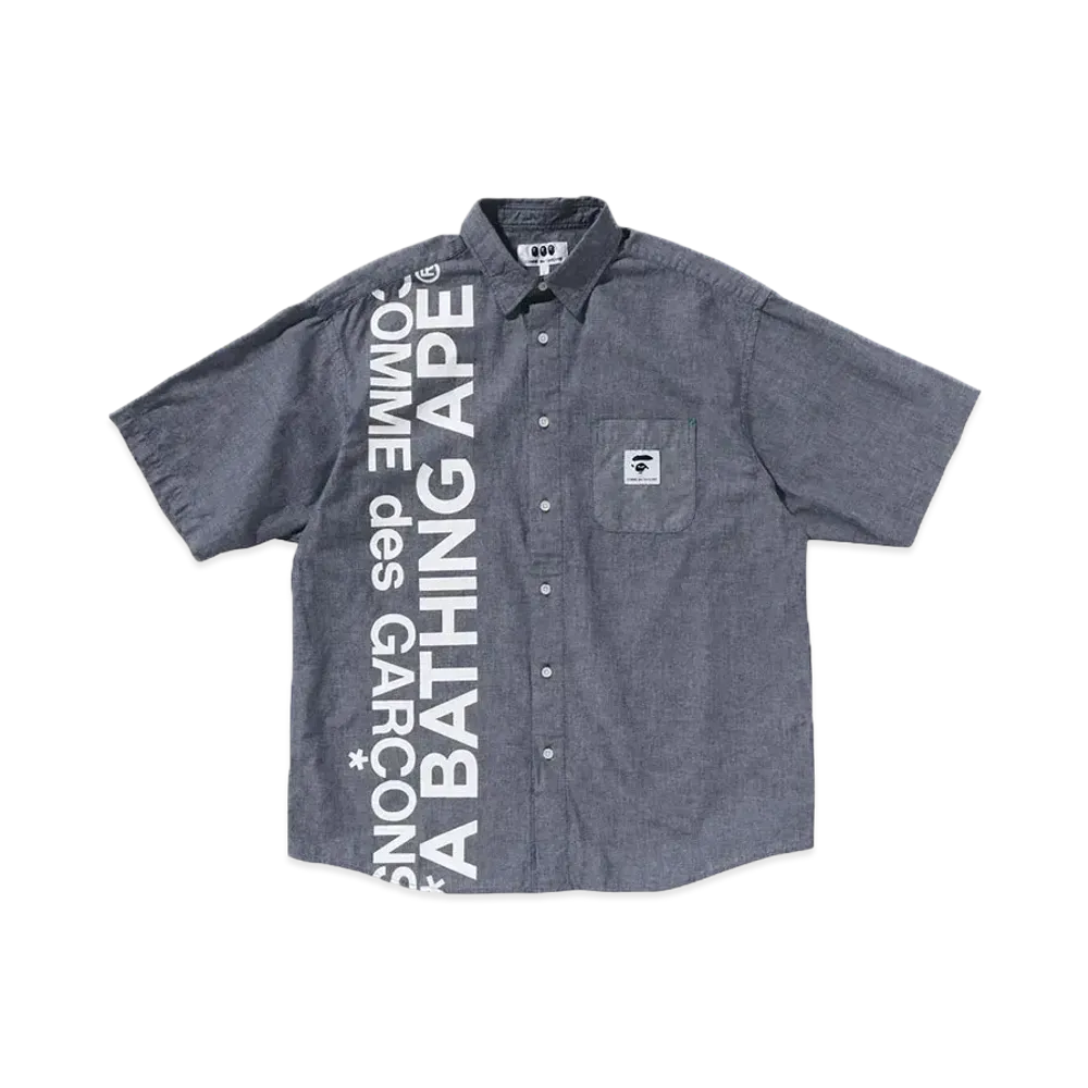 A BATHING APE x CDG Osaka S/S Shirt "Light Indigo"