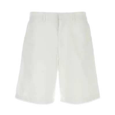 PRADA Oxford Bermuda Shorts "White"