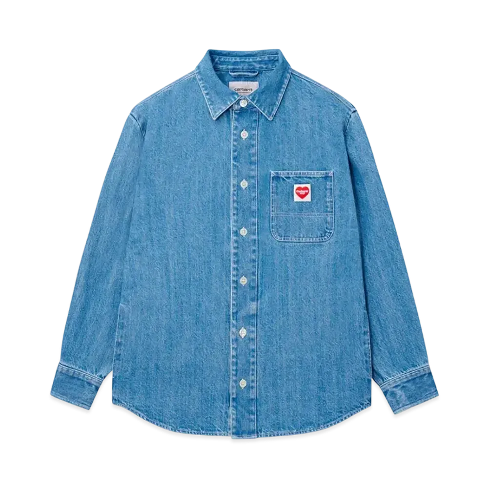 Carhartt WIP L/S Nash Shirt "Blue(Stone Washed)"