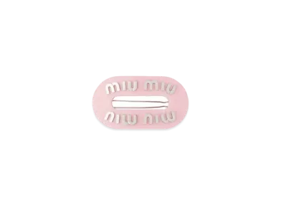 MIU MIU Risid Plex Hair Clip "Pink"