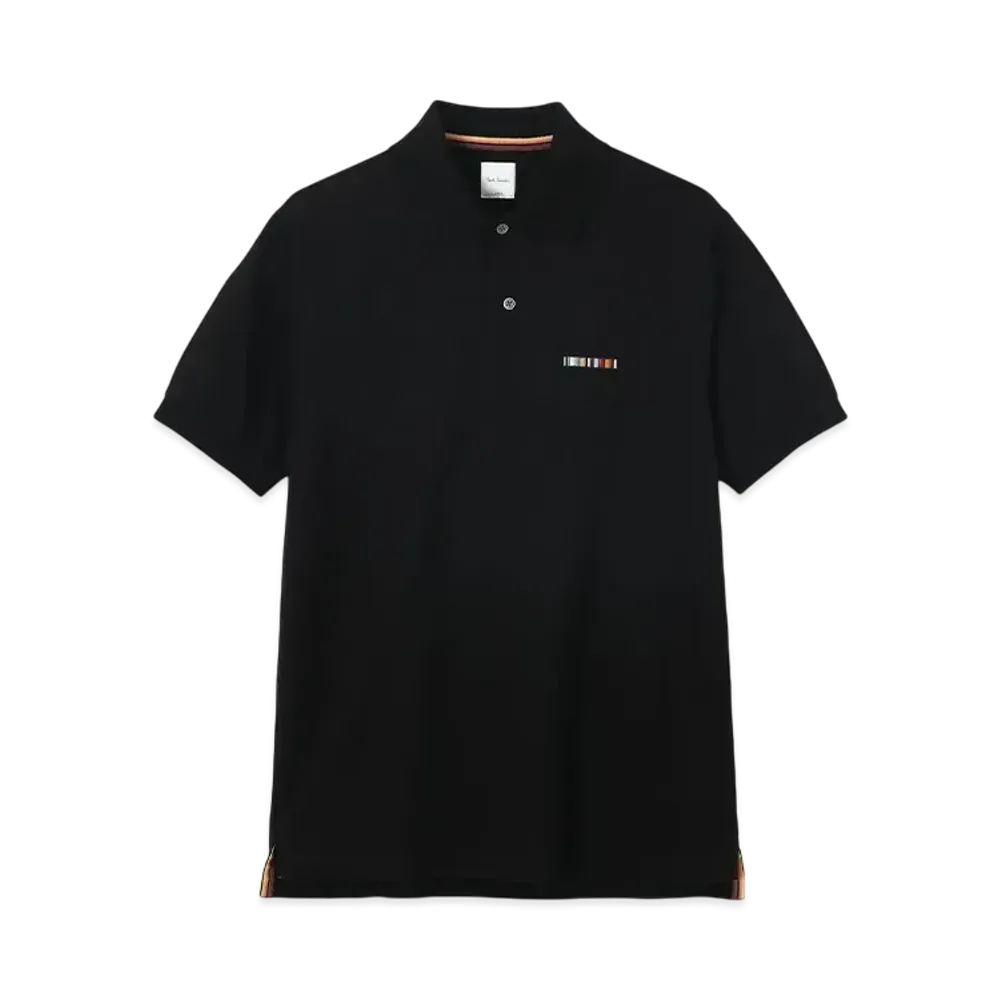 Paul Smith Signature Stripe Bar Short Sleeve Polo Shirt "Black"