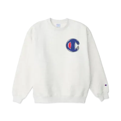 Champion x Sneakerwolf Crewneck Sweatshirt "OatmealxRed"