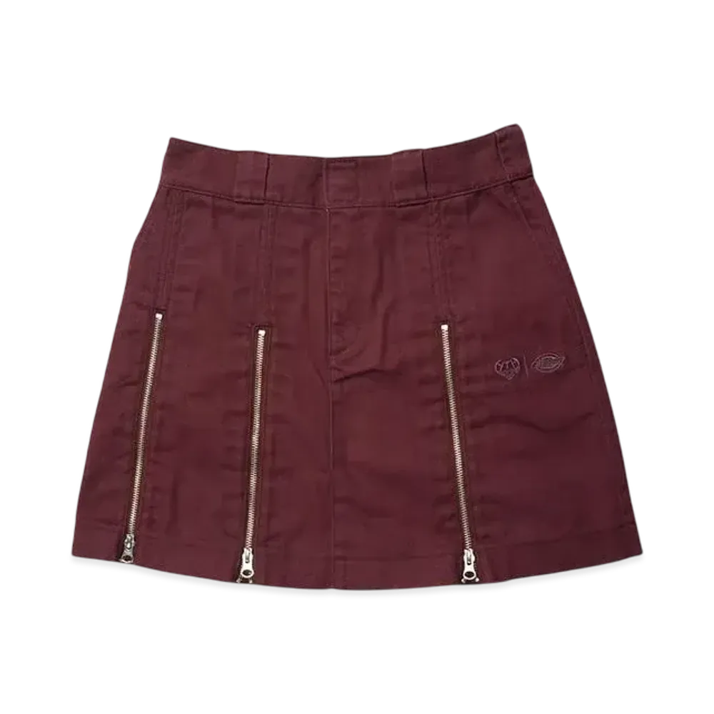 HTH Dickies x HTH Zip mini skirt "BORDEAUX"