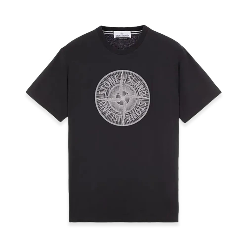 Stone Island 2NS92 Industrial Two Print Garment Dyed Short Sleeve T-Shirt - 23FW "Black"