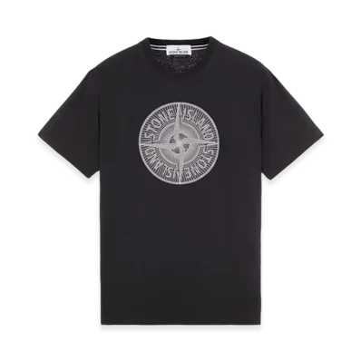 Stone Island 2NS92 Industrial Two Print Garment Dyed Short Sleeve T-Shirt - 23FW "Black"