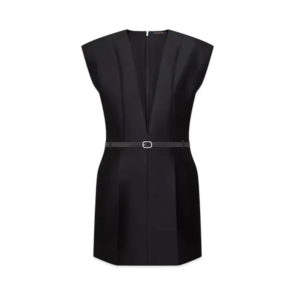 Louis Vuitton V Neckline Fitted Dress "Noir"