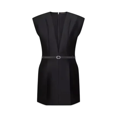 Louis Vuitton V Neckline Fitted Dress "Noir"