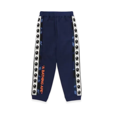 A BATHING APE Color Camo Side Bape Tape Pants "Navy"