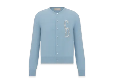 Dior CD Interlaced Cardigan "Blue"