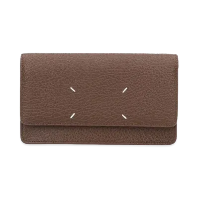 Maison Margiela Women's Four Stitches Chain Wallet "Brown"