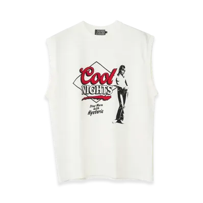 HYSTERIC GLAMOUR Cool Nights Sleeveless T-Shirt "White"
