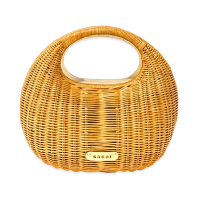 sacai Rattan Round Bag "Natural"