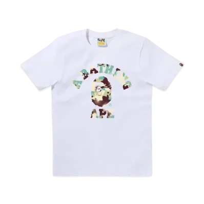 A BATHING APE Map Camo College Tee "White/ML"