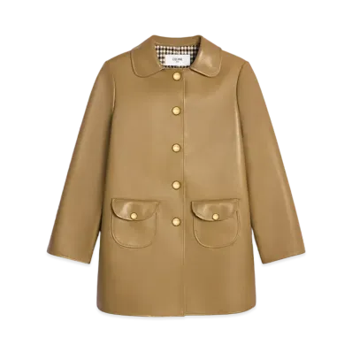 CELINE Babydoll Coat In Soft Lambskin "Officer"