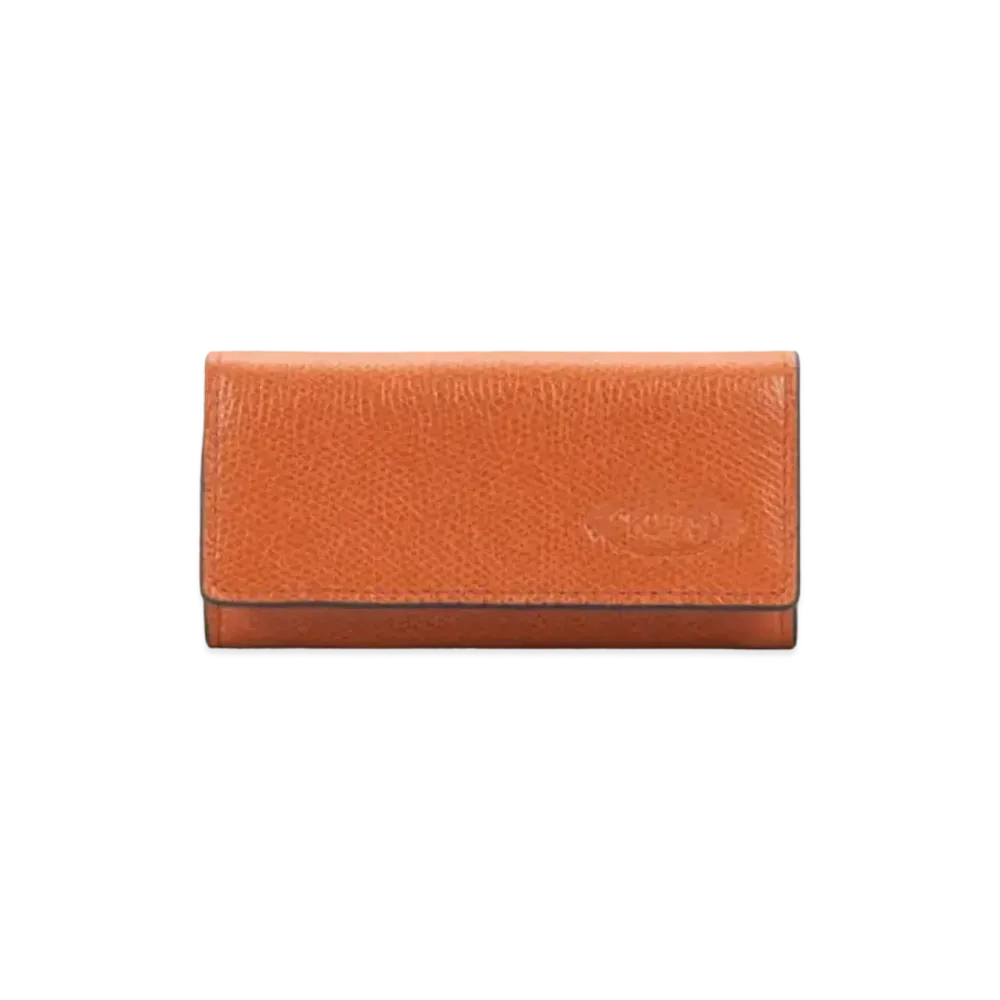 TOD'S Leather Key Holder "Orange/Blue"