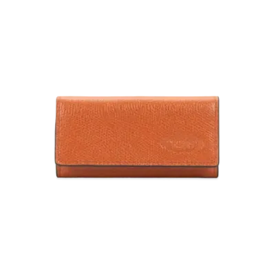 TOD'S Leather Key Holder "Orange/Blue"
