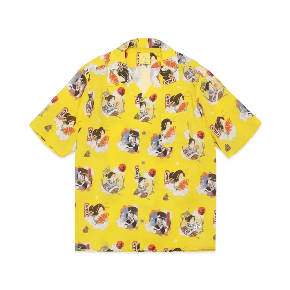FR2 Ukiyo-e Aloha Shirt "Yellow"