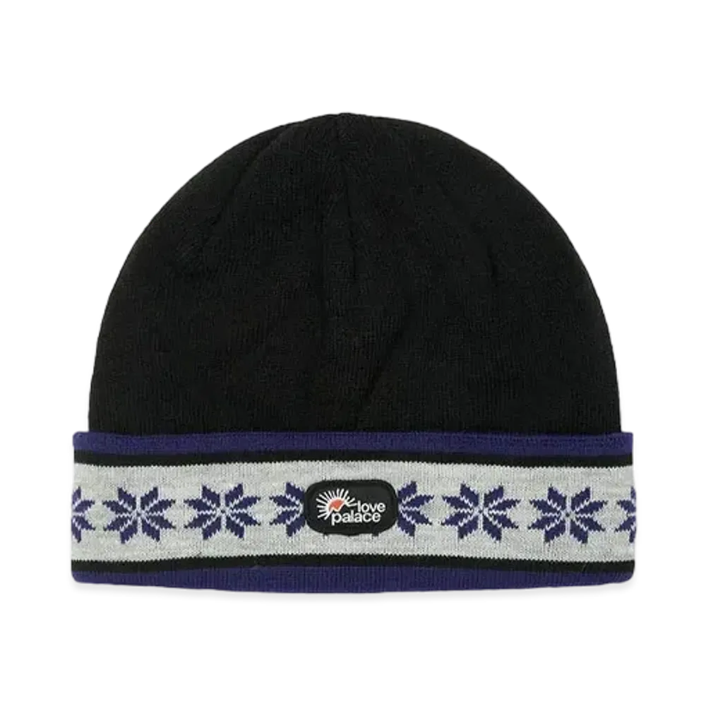PALACE LOVE PALACE SNOWFLAKE BEANIE "Black"