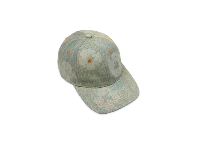 DENIM TEARS Mono Cotton Wreath Raw Denim Cap "Dirty Wash"