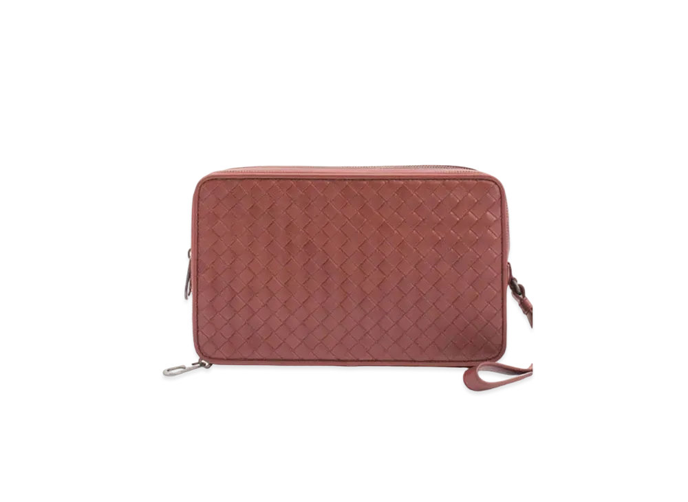 Bottega Veneta Clutch Bag Intrecciato "Red"