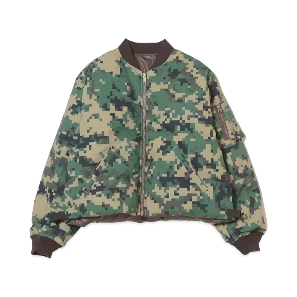 BEAMS Reversible Down Flight Jacket "Olive"