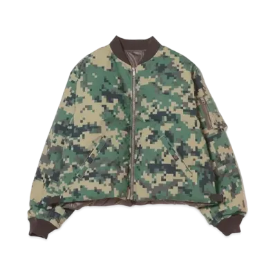 BEAMS Reversible Down Flight Jacket "Olive"