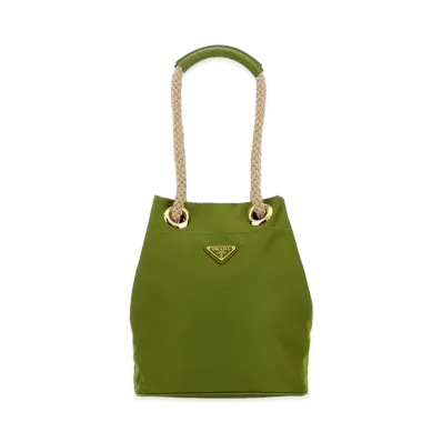 PRADA Women's Re-Nylon Mariner Bucket Bag "Green"