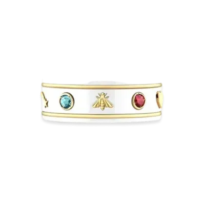 GUCCI Icon Ring With Gemstones "White"