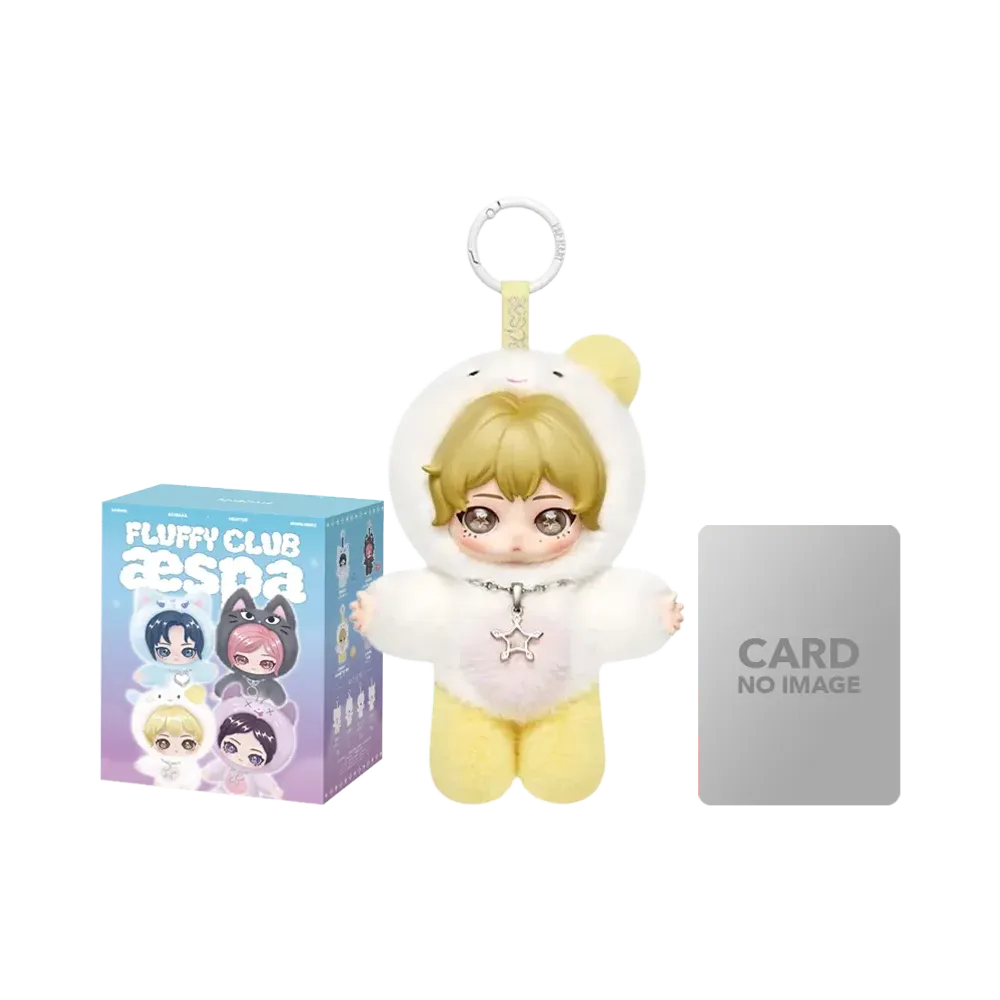 POP MART aespa Fluffy Club Series Vinyl Plush Doll Pendant Fluffy MUNGTAENGI WINTER VER.