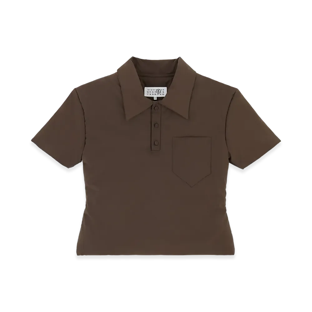 MM6 Maison Margiela Padded Polo Top "Brown"