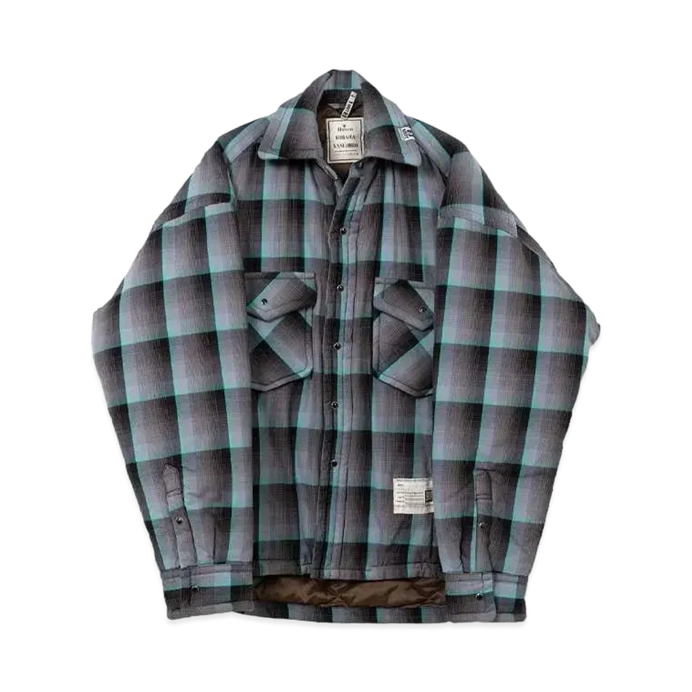 Maison MIHARA YASUHIRO Check Puffer Shirt "Blue"