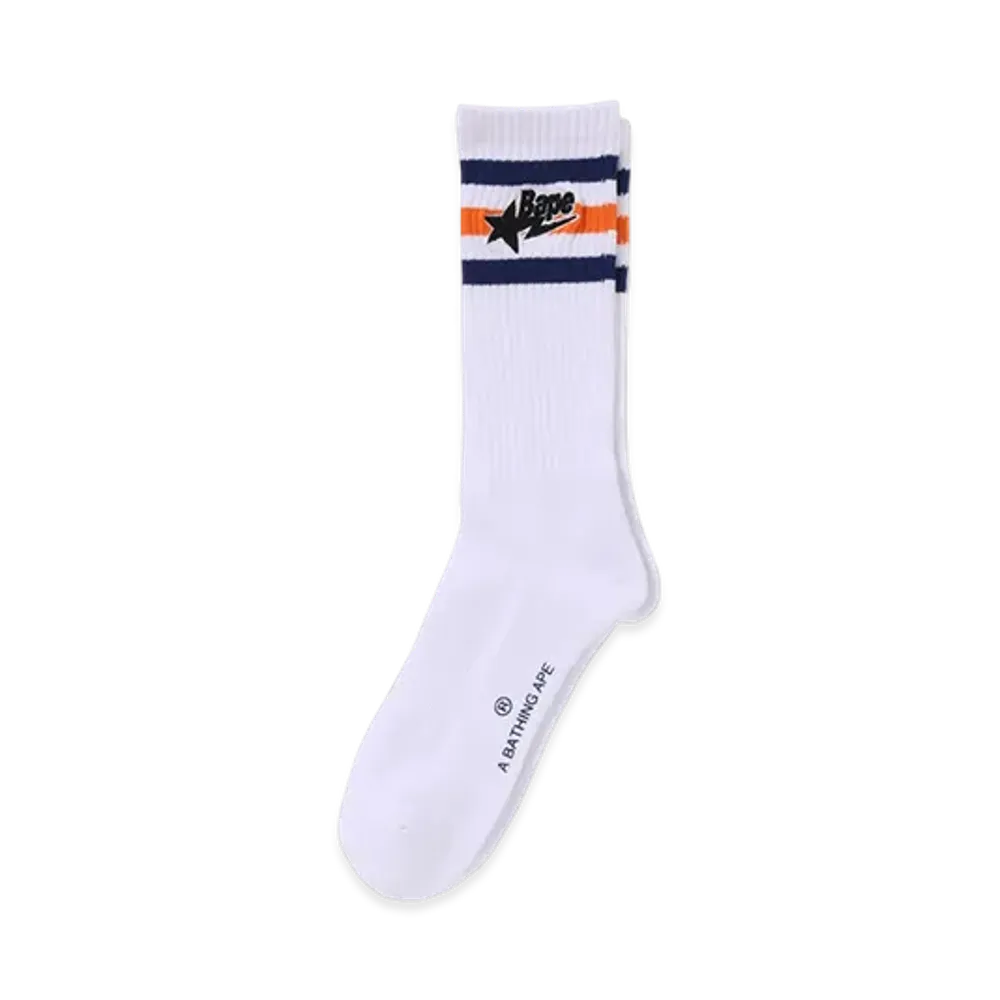 A BATHING APE Bape Sta Socks "White"