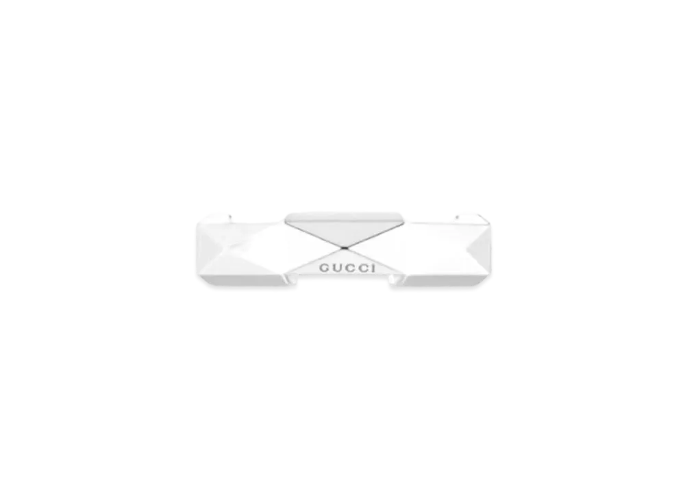 GUCCI Link To Love Studs Ring "Silver"