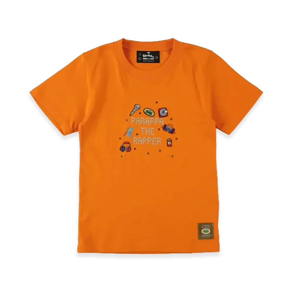WIND AND SEA x Parappa The Rapper Kids Parappa Rhinestone Tee "Orange"