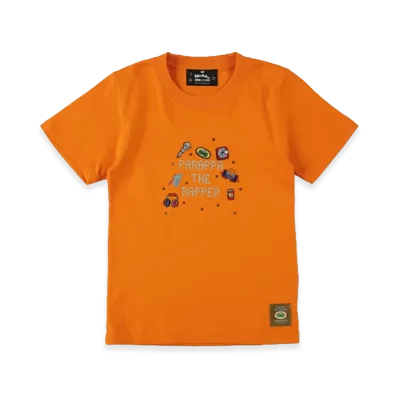 WIND AND SEA x Parappa The Rapper Kids Parappa Rhinestone Tee "Orange"