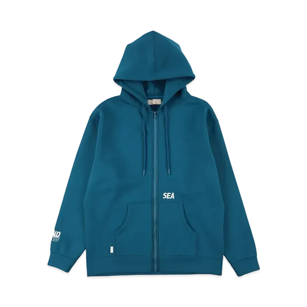 WIND AND SEA WDS-ES Cardboard Zip Up Hoodie "Sea Blue"