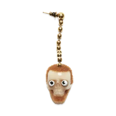 Acne Studios x Per B. Sundberg Skull Pendant Earrings "Antique Gold/Brown"