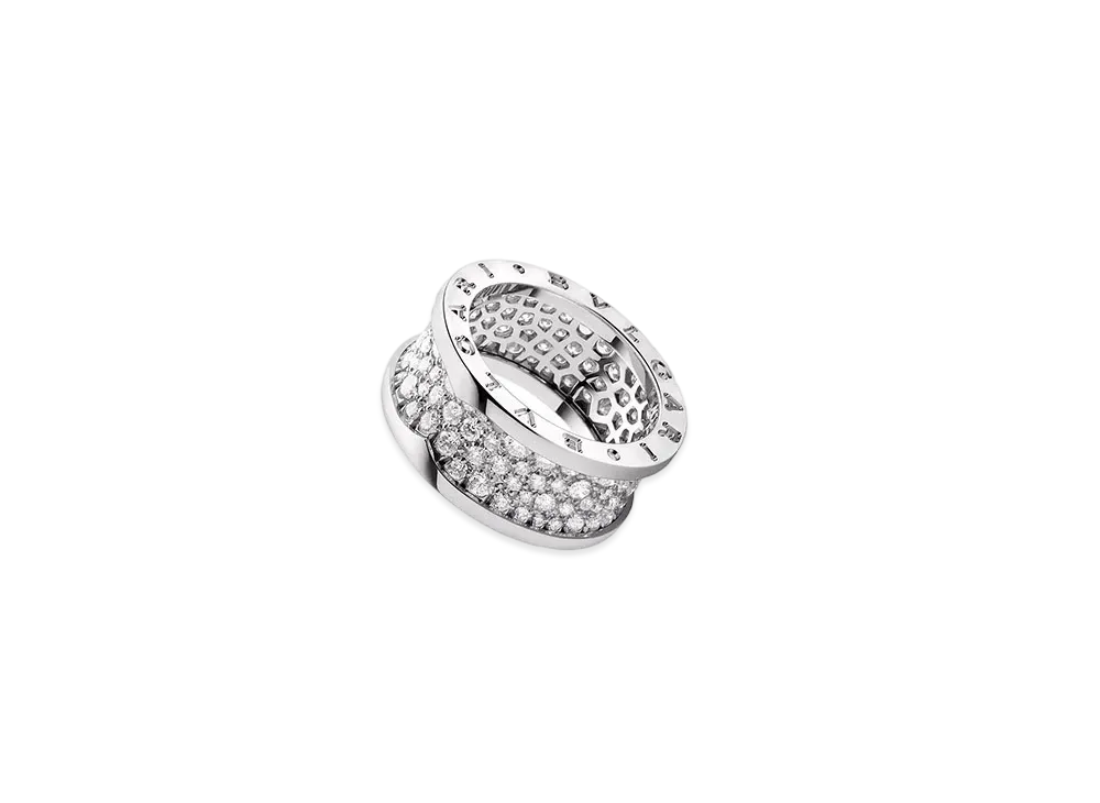 BVLGARI B.Zero1 Ring Pave Diamond 18K "White Gold"