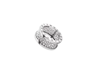 BVLGARI B.Zero1 Ring Pave Diamond 18K "White Gold"
