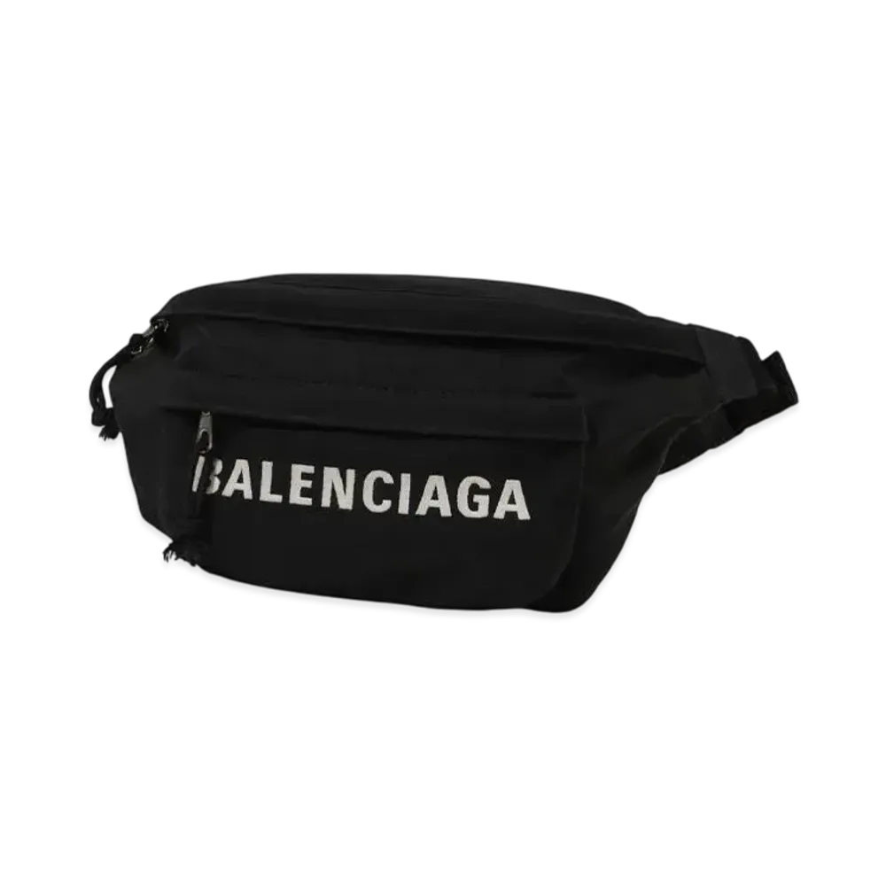BALENCIAGA logo waist pouch "BLACK"